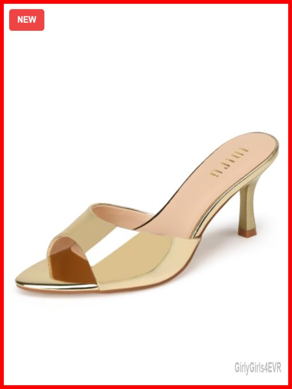 Kitten Mule Heels Pointed Toe Slip On Heeled Sandals